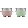 PandaEar 2 Pack Stainless Steel Baby Suction Bowls & 4