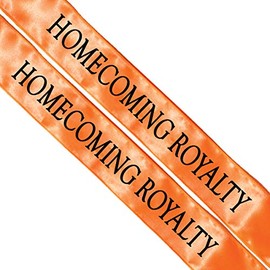 Anderson's Homecoming Royalty Sashes, 2 Pack Orange Sash with Black Imprint 72 Inches x 3 Inches, Homecoming Court Sashes For High School Dance King, Queen, Homecoming Court
