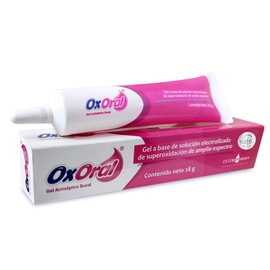 Oxoral Gel Antiséptico Bucal, Tratamiento para Lesiones Bucales, Tubo con 28g
