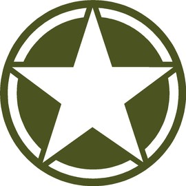 ProSticker 1114 (One) 4" Military Series Army Star MASH Decal Sticker