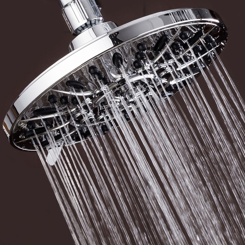 AquaDance High Pressure 6-Setting, 7" Rainfall Shower Head – Tested