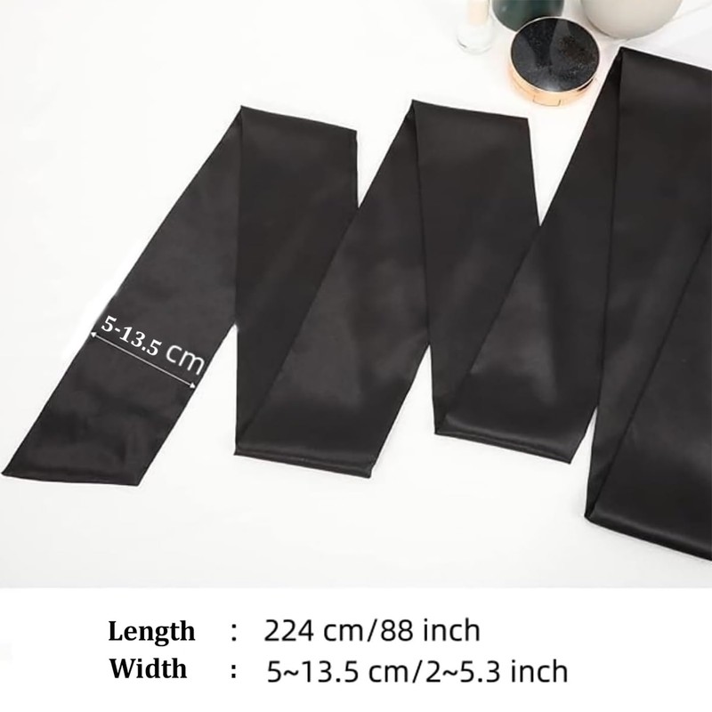 KFLY Women’s Satin Sash Belts Waist Tie Ribbon Bow Accessory