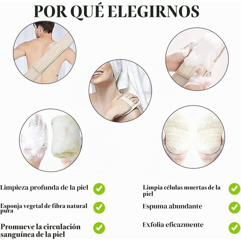 3 Pcs Esponja de Lufa, Esponja Natural de Baño, Juego