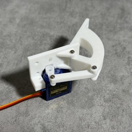 XHM Awesome Servo Motor Hinge - Hatch Door Hinge Parts & Servo Accessories, Perfect for Arduino Raspberry Pi DIY Robotics/Maker Projects (1, White)