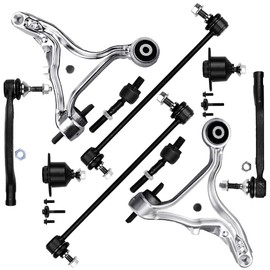 SCITOO 10pcs Suspension Kit For 2001-2007 For Volvo S60 2001-2007 For Volvo V70 w/Suspension Parts Lower Control Arm Lower Ball Joint Sway Bar End Link Inner Tie Rod End Outer Tie Rod End