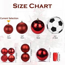 12 cm Christmas Baubles, 4 Pieces Christmas Tree Baubles Plastic Ornaments Christmas Decoration Christmas Tree Decoration Baubles