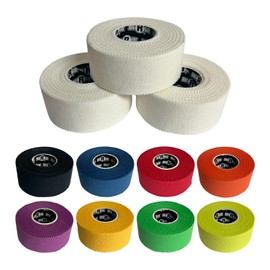 Ringside 1" Athletic Trainers Tape, Cotton Kinesiology Tape for Combat Sports, Adhesive, Athletic Tape for Men and Women, 1" x 30', White, 3 Pack