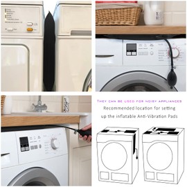 Anti-Vibration Stabiliser Shock-Absorber Air Pump-Wedge - MissZM, for Washing Machine Dishwasher Tumble Dryer, Using for Door & Window Installation, Auto Car Repair, Fixing of electrical equipment