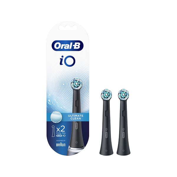 Oral-B iO Ultimate Clean Black Brushing Heads, 2 pcs