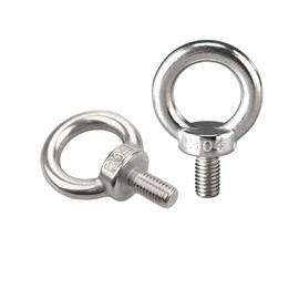 HVDHYY M6 x 11 Eye Bolt 304 Stainless Steel Screw Rings Lug Screws Lifting Rings Ring Bolts Pack of 10