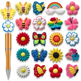 Yamobi Pack of 20 Colourful Beads for Beads Pen, Beautiful Bead Bracelets Women, Small Beads for Pearl Pen Crafts, Beads for Ballpoint Pens Yourself