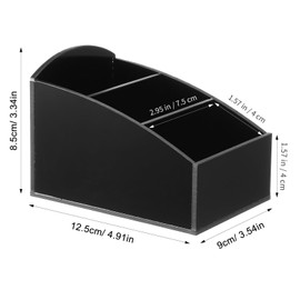 Luxshiny Coffee Station Organizer Acrylic Seasoning Bag Storage Box with 3 Compartments for Sugar Sachets and Tea Bags 4.92 X 3.54 X 3.35 Inches Desktop Counter Use for Hotel and Home