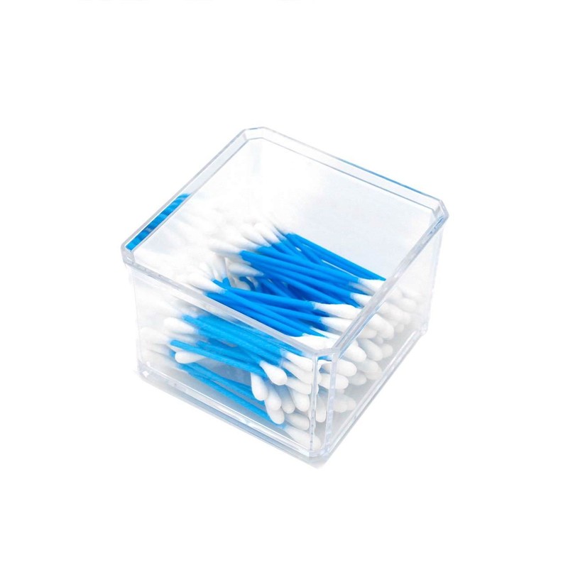 Paylak Stackable Acrylic Holder Cotton Balls Swabs Bathroom & Vanity