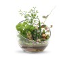 WGVI Handmade Slant Cut Glass Bowl Vase 6 H Perfect