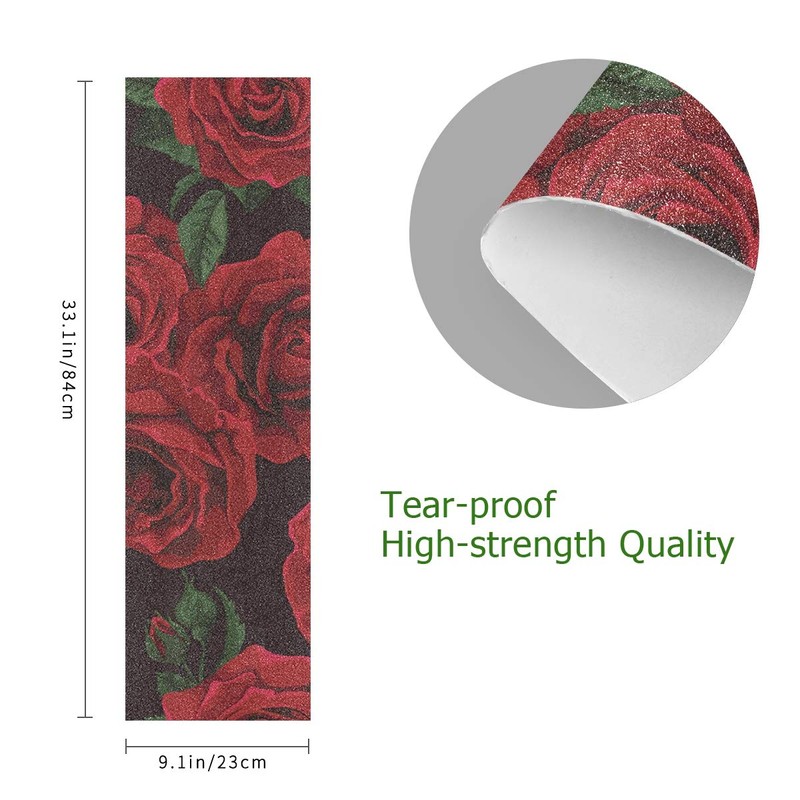 senya Skateboards Grip Tape Longboards Griptape Red Rose Sandpaper for