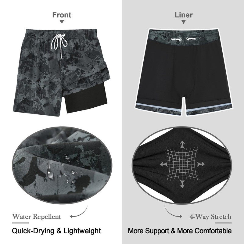 APTRO Mens Swimming Shorts Swimming Trunks Men Compression Liner Swim