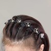 Czhotg Black Fashion Butterfly Hairband with Clips Braided Headband Double