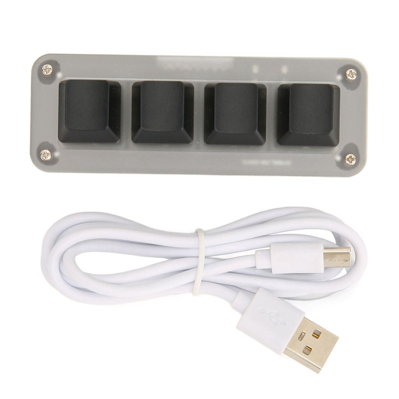 Programmable Keypad USB 4 Keys Mini Portable Mechanical Keyboard HID