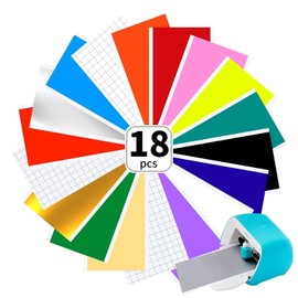 Smart Vinyl Permanent for Cricut Joy, 14 cm x 30.5 cm Vinyl Film Plotter, Transfer Film Plotter Set for Laptops, Phones, Walls and More