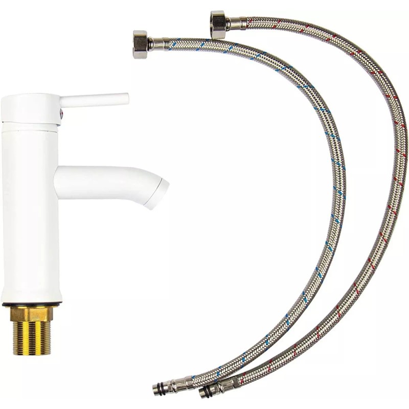 CNX Mezcladora Monomando Con Contra Canasta Pop Up Color Blanco