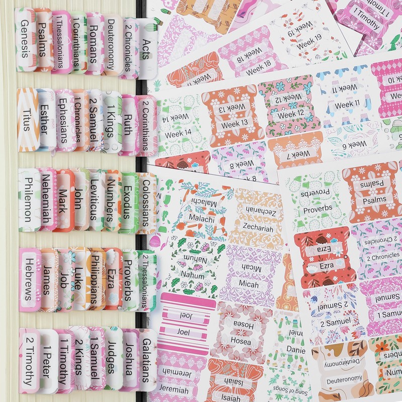 Mr. Pen- Bible Tabs, 120 pcs, Garden Glory, Laminated Bible