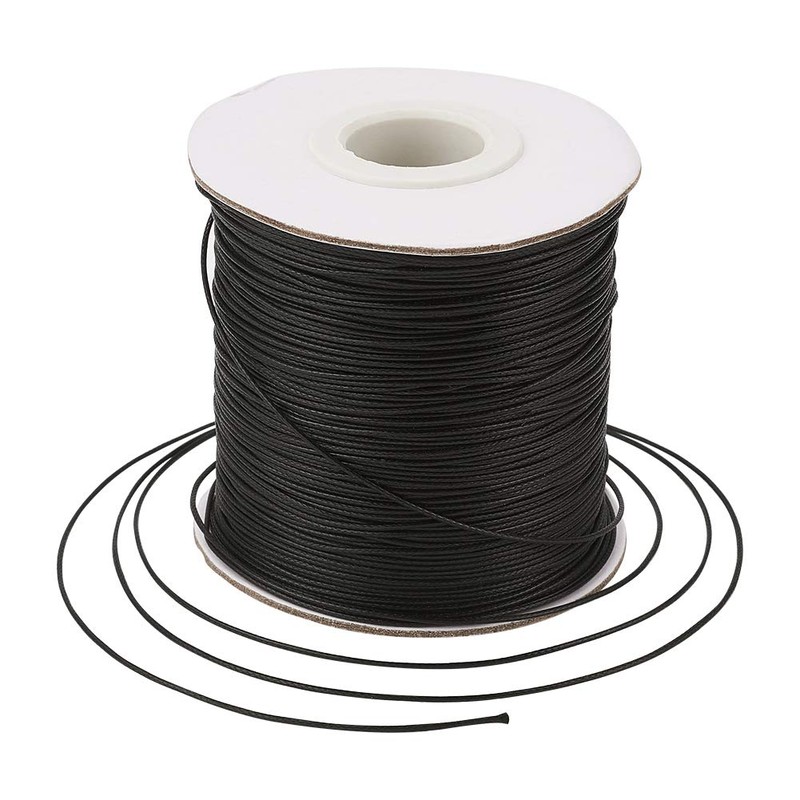 PandaHall 185 Yards/Roll 0.5mm Waxed Polyester Cord Waxed Thread Cord