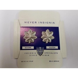 LT. COLONEL COLLAR PIN US ARMY AND USAF 1960'S LT. COLONEL RANK INSIGNIA SET- FULL SIZE LTC  CLUTCHBACK