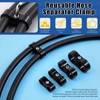 Glarks 5Pcs 8AN Hose Finisher Clamp and Hose Separator Clamp