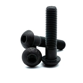 Hippo Hardware M8 (8mm X 40mm) Button Head Screws Black High Tensile 10.9 Hex Allen Socket Bolts (Pack of 10)