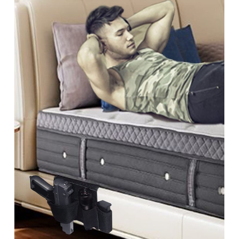 Bedside Pistol Holster, Tactical Bed Side Gun Holster, Under Mattress
