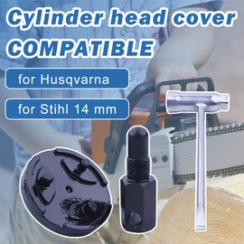 AUMEL 14mm Piston Stop for Husqvarna/Stihl 2-Stroke Chainsaw Clutch Wheel Removal Tool with Spark Plug Large Socket Wrench