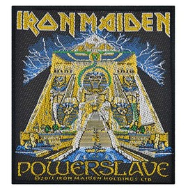 Klicnow Iron Maiden Powerslave Woven printed Patch 9cm x 10cm (3 1/2" x 4")