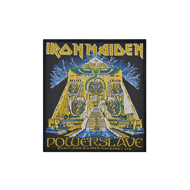 Klicnow Iron Maiden Powerslave Woven printed Patch 9cm x 10cm