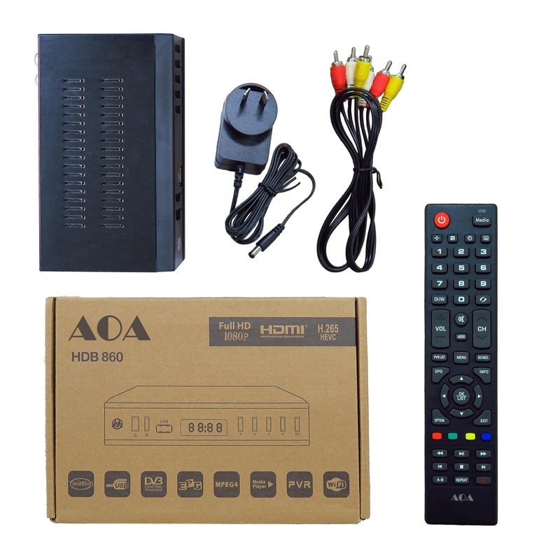 AOA HDB860 FHD DVB-T2 H.265 PVR Media Play Set Top