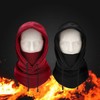 Unisex Winter Warm Hooded Balaclava Neck Warmer Knit Black