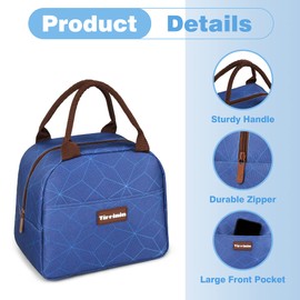 Kato Tirrinia Lunch Taschen für Kinder Damen,Isolierte Lunch Einkaufstasche Männer, Tragbare kühltasche mit Fronttasche, für Arbeit/Schule/Picknick