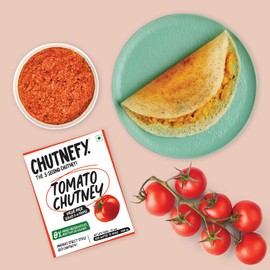 Chutnefy Tomato Chutney (Madras Style) | Pack of 2 * 2.6oz (Dry) | Serves 4 - 5 (~10.1fl oz) Each | Ready to Eat Instant Chutney - Just Add Water | No Cooking Required | Zero Artificial Ingredients
