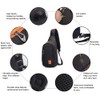 Peicees - Mochila pequeña con honda, impermeable, unisex, bandolera en
