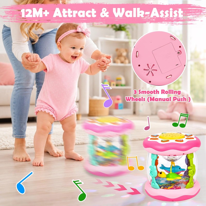 Baby Girl Toys 0-6 Months: Ocean Rotating Projector Musical Light
