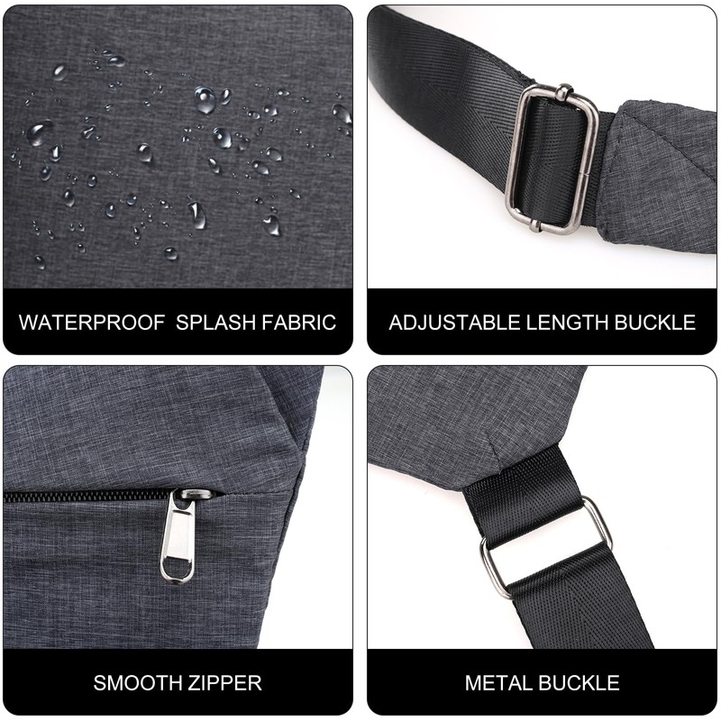 MAXTOP Anti Theft Crossbody Bag for Women Men Multi-Pocket Travel
