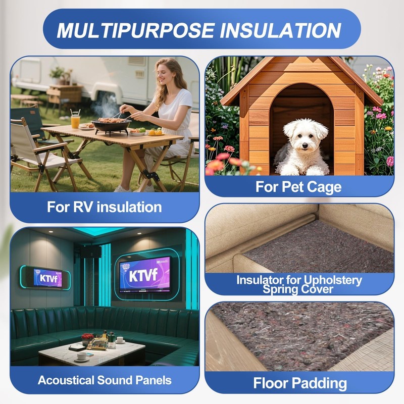 Tafbrik Dishwasher Insulation Blanket, Pipe Insulation Roll Sound Insulated Blanket