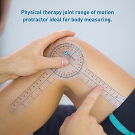BodyMed 6 Inch Medical Spinal Goniometer – 360 Degree, ISOM Calibrated Scales – Orthopedic Angle Protractor Ruler for Body Measuring