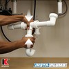 KEENEY 125-16QLK Push Fit Double Bowl Sink 16-in End Outlet