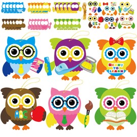 Chiazllta 30 PCS First Day of School Craft Kits for Preschool Kids, Colorful Owl DIY Craft Back to School Crafts Bulk Owls Themed Bulletin Board Classroom Game Activities Party Favors
