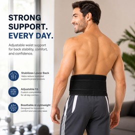 Adjustable Waist Support Belt for Daily Stability – Compression Back Brace for Work, Exercise & Long Sitting