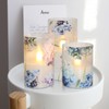 GORGE MOMENT Flameless Candles LED Flicker with Remote DIM Blue