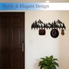 Large Black Mountain Wall Decor Coat Rack with 14 Hooks