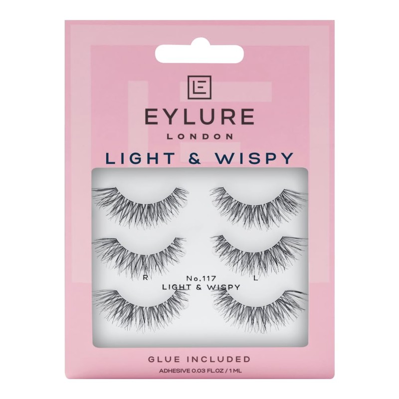 (Multi Pack- 3 Pairs) Eylure Texture #117 False Eyelashes, Black