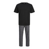 JACK&JONES Men's JACBACIS TEE and Woven Pants GIFTBOX Footie, Black/Pack:Pants