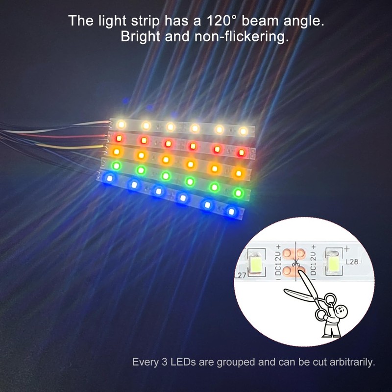 YIXISI 15 pieces 100 mm pre-wired LED strips, 2335 SMD